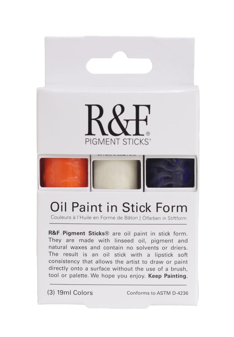 R&F Handmade Paints - Professional Oil Pigment Stick, Trial Set of 3 19ml - Image 1